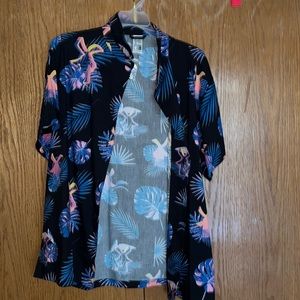 Dutch bros button up hawaiian shirt